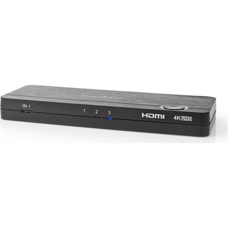 Convertidor hdmi - usb c hembra 2 entradas hdmi - 4x usb a female 1x salida hdmi - 1 via 4k60hz 18 gbps abs antracita (1/5)