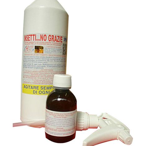 INSETTI NO GRAZIE spray insetti soluzione concentrata da diluire profumazione sgradita a mosche, tafani, zanzare, moscerini : 100 ml