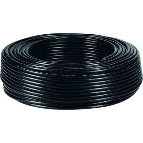 CONECTICPLUS Bobine de câble antenne TV extérieure PATC17 100 mètres noir