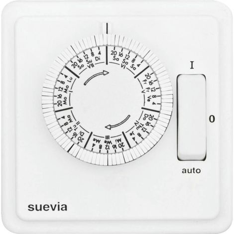 Suevia Programador Horario Analógico Blanco 2200 W