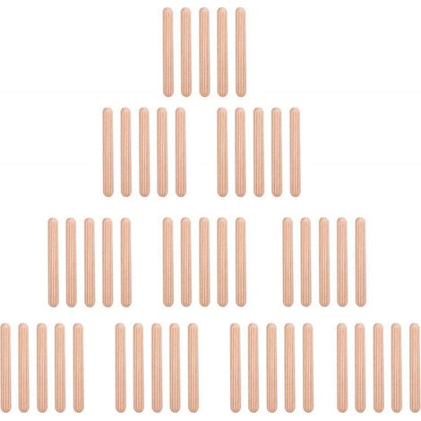 Lot de 50 Chevilles en Bois Massif pour Assemblage Bois – Tourillons de Fixation 5 mm × 30 mm – Idéal Bricolage et Menuiserie