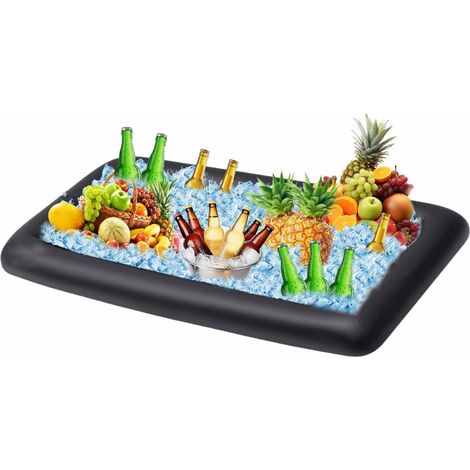 Bandeja Flotante Hinchable - Soporte Para Bebidas Y Aperitivos - PVC Resistente Al Agua - Para Piscina Y Playa - 1 Unidad (1/5)