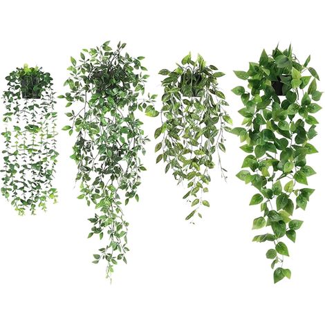 Plantes artificielles à suspendre, petites plantes artificielles en pot, vigne, décoration d'intérieur pour la maison, la salle de bain, le jardin, le mariage, l'armoire, le bureau, l'extérieur (1/5)