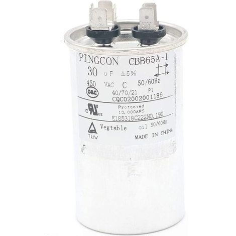 30uF CBB65 Capacitor Running Motor for Air Conditioner 450VAC 40/70/21 50/60Hz (1/4)