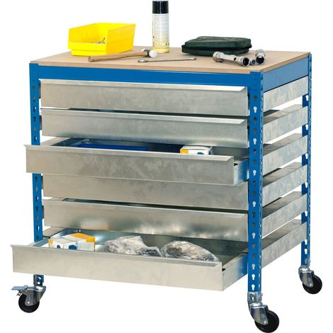Simonrack Établi durable bleu sans vis mobile (1/2)