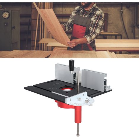 Base de levage inversée en 4 parties pour le travail du bois, fraiseuse électrique, petite fraiseuse, table élévatrice pour le rainurage, le tenonnage, le détourage, le chanfreinage et le lavage. Noir (1/5)