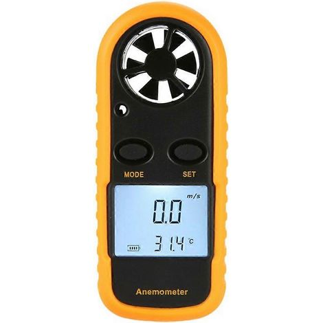 Anémomètre numérique GM816 Mini anémomètre de poche, thermomètre à vent, anémomètre (sans pile) - JBMEDIA (1/4)