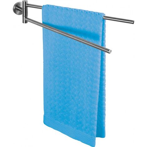 Wenko 19618100 Toallero con 2 Brazos Bosio Acero Inoxidable