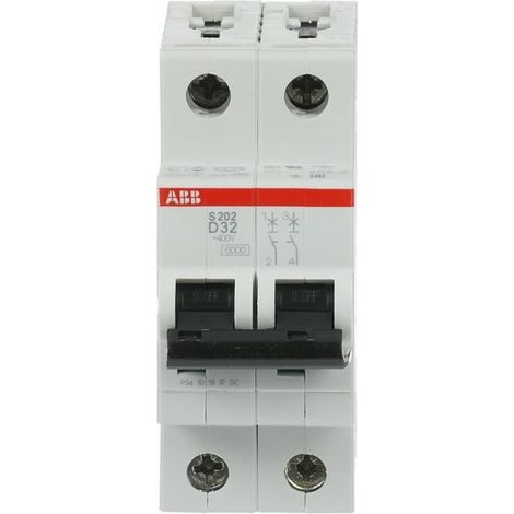 Interruttore modulare ABB S200 2P 32A curva D 6kA - 2CDS252001R0321