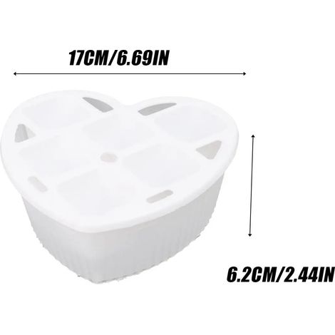 Pots hydroponiques en forme de cœur à 6 compartiments pour bulbes de tulipes, paniers de support respirants en plastique, conteneurs de plantation de fleurs, pots de pépinière hors-sol pour le jardina (1/4)