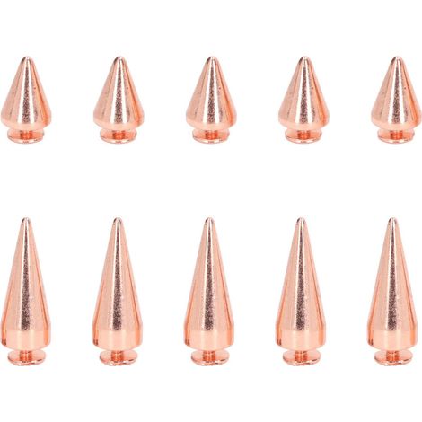 10 Pièces Pointes Clous Punk Doré Rose Métal Électrodoré pour DIY Cuir Vêtements Sacs (1/5)