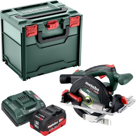 Metabo KS 18 LTX 57 BL Akku Handkreissäge 18 V 57 mm + 1x LiHD Akku 10,0 Ah + Ladegerät + Metabox (1/5)