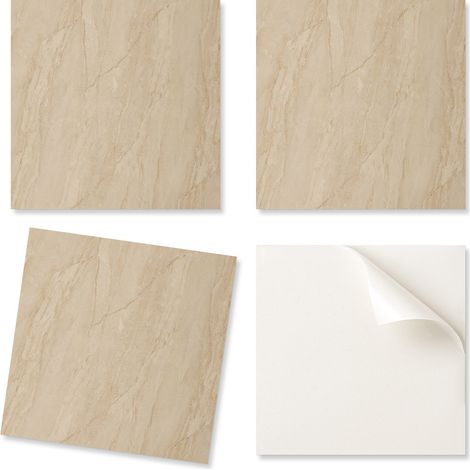 Paquete de baldosas de vinilo con dise帽o de dormitorio, estampado de m谩rmol, 20x20x20 cm