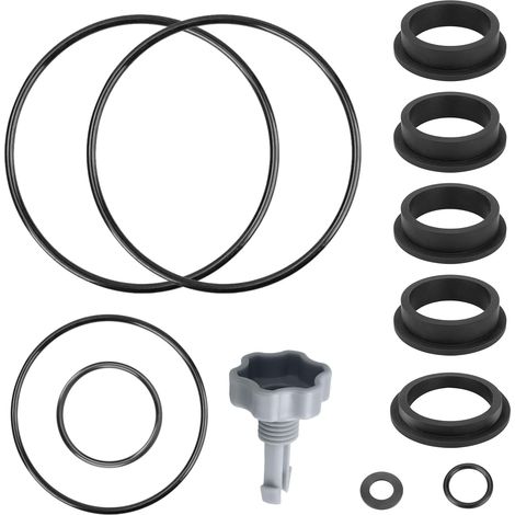 12 Pièces Joint Pompe Piscine Intex, Kit Réparation Piscine, Pompes À Filtre À Sable Intex Pièces De Rechange 25013, 11228 11412 Joints Toriques & Soupape De Décharge d'air (1/5)
