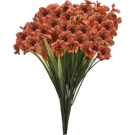 DÉCORATION DE BOUQUET ROUGE DE FLEURS DÉCORATIVES ARTIFICIELLES (1/5)