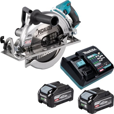 Sierra circular a batería Makita RS 002 GU201, 40 V máx., 260 mm, sin escobillas + 2 baterías de 4,0 Ah + cargador (1/5)
