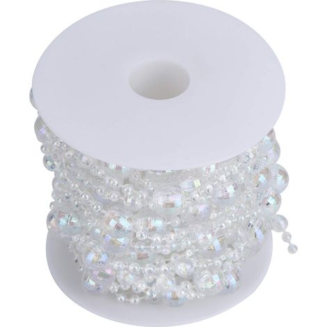 ornement de glaçon en verre transparent,Cristaux suspendus, guirlande de perles synthétiques rectangulaires de 10 m Décorations de s (1/5)