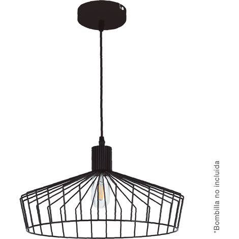 Hängende Deckenleuchte der Bamil-Serie E27 Ø380mm Schwarz (1/4)