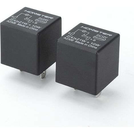 Relais de clignotant électronique intelligent 12 V/24 V à trois broches pour camion, compatible avec les feux de détresse et clignotants. Relais universel à trois broches 24 V à bobine simple avec ver