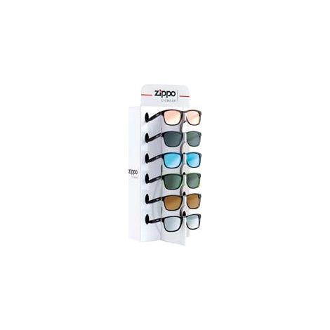 ESPOSITORE OCCHIALE DA SOLE POLICARBONATO PZ.6+3- - cm.18x21x49h. - OBP-201A - ZIPPO