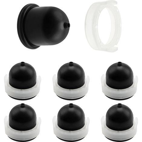 6pcs Bille d'amorçage de carburateur, pumpe d'amorçage compatible with Briggs & Stratton 694395 496115-Chrome (1/4)