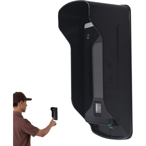 Couverture Sonnette Anti-Pluie extérieur, Protection Sonnette Extérieure Sans Fil Facile à Installer, Durables pour Machine de Contrôle d'Accès (1/5)
