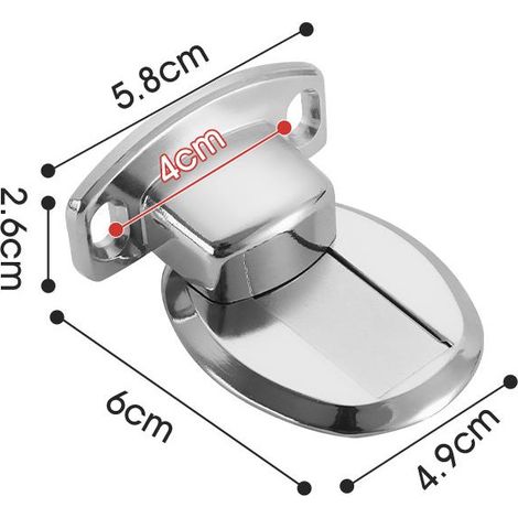 Ventouse de porte en acier inoxydable, argent, 5.862.6cm, 1pc (1/3)