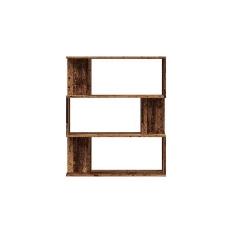Bibliothèque séparateur en bois Mikola 80cm - Simple et moderne-Marron noisette (1/5)
