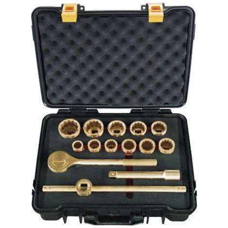 JUEGO LLAVES VASO 14 PIEZAS 3/4" AL-BR