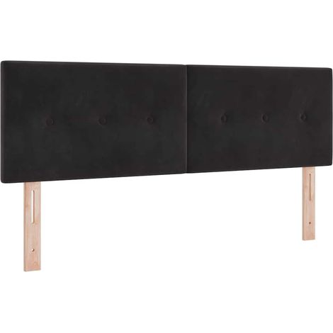 Headboard Black 144 cm Velvet vidaXL