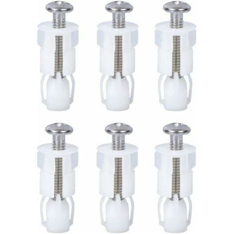 Abattant WC Fixations Charnières 6 Pièces Vis D'expansion Couvercle Toilette Jeu de Fixation D’abattant de WC Vis D'expansion pour Couvercle de Toilette Fixation Abattant WC Vis, Ensoleillé