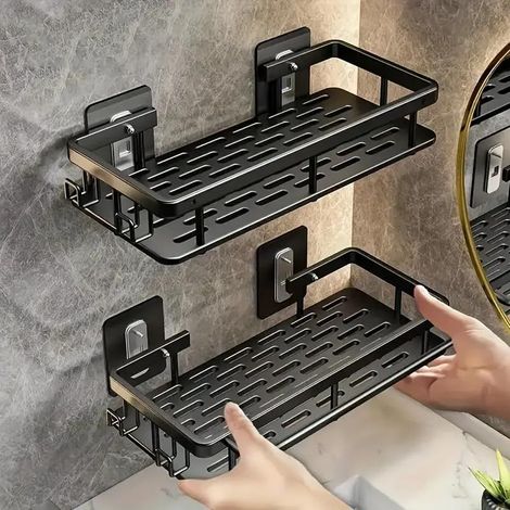 Étagère de Rangement Murale de Grande capacité sans perçage, Convient pour la Salle de Bain et la Cuisine, économise de l'espace, étagère de Rangement Facile à Installer, Rangement d'articles de (1/5)