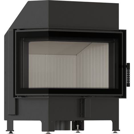 Kamineinsatz KRATKI ZIBI ECO 9,9 kW Ø 180 Eck links, selbstschließende Tür (1/5)