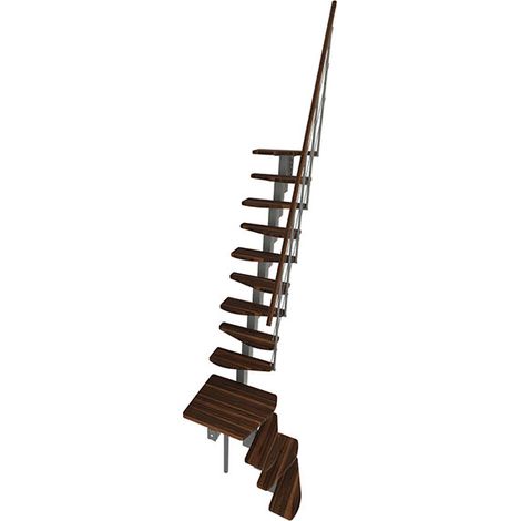 Scala dritta salvaspazio 8 gradini - Altezza raggiungibile 1.52 a 1.83m - Larghezza 65cm - Struttura nera e gradini in legno di faggio - QUATRO-L-SGMNOY-8