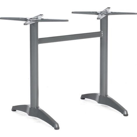 Tischgestell KORSIKA-TWIN Aluminium eise ngrau SonnenPartner