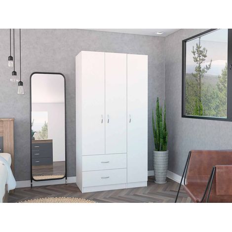 TUHOME Armoire Austral à 3 portes, avec deux tiroirs (1/5)