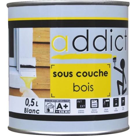Sous-couche Bois Addict 0,5l Préparation Bois Avant Peinture - Addict (1/2)