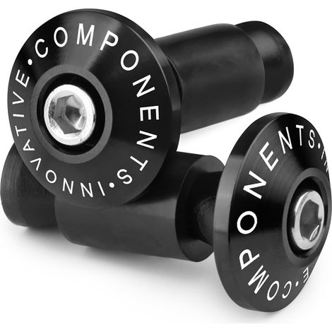 Motorrad-Lenkerendkappen – Paar – CNC-gefrästes Aluminium – Universal 22 mm – Lenkerendkappen – Schwarz (1/5)
