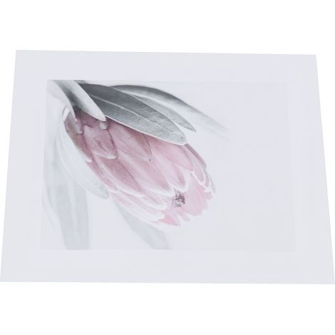 Tableau décoratif mural sans cadre sur toile, motif floral rose, pour chambre, salon, bureau ou cuisine. (1/5)