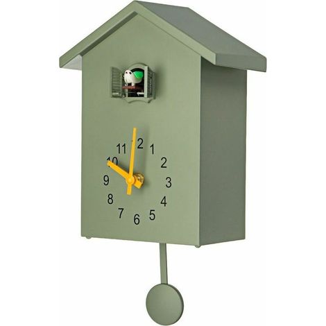 Modern Bird Cuckoo Quartz Wall Clock Home Living Room Hanging Watch Decor NZ (Green) (1/4)