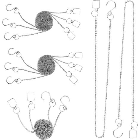 Lot de 10 chaînes attrape-soleil pour pendentif prismatique, chaîne de suspension à boule prismatique de 18,11 pouces avec crochet pour décoration de prisme en cristal, bricolage DIY (1/5)