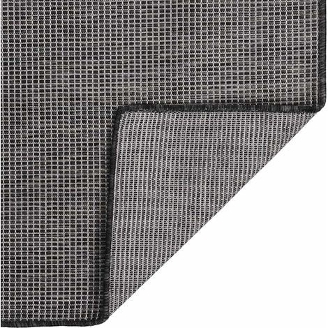 Maison Exclusive - Outdoor-Teppich Flachgewebe 120x170 cm Grau (1/5)