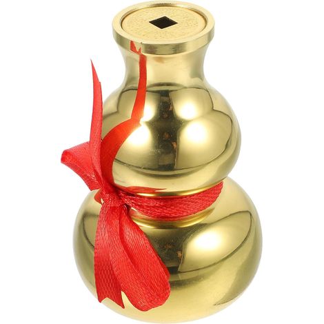 Petit Vase en Cuivre de Gourde, Léger et Décoratif pour Arrangement Floral, Décoration Maison ou Salle de Contemplation Style Aléatoire (1/5)