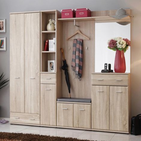 Ensemble Vestiaire 6P "Armario IV" 203cm Chêne (1/5)