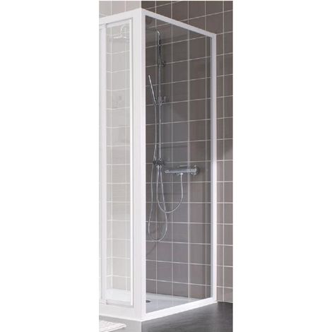 Paroi de douche fixe Atout 3 Leda - Verre transparent - 80 cm (1/3)