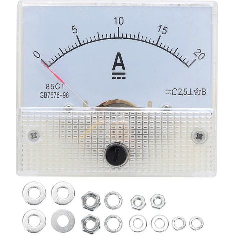 85C1 DC 0-20A Zeigeramperemeter-Kopf Strommessgerät für elektrische Stromkreise (1/4)