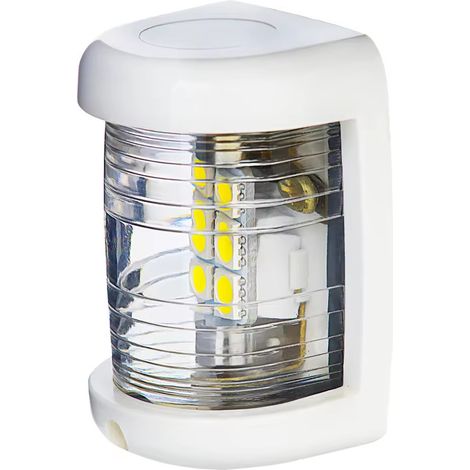 Kleine Yacht-LED-Navigationslichter in Weiß und Schwarz, 12-V-Signallichter, integriertes Mastlicht in Rot, Grün, Weiß und Rot-Grün - E011023 weißes Licht - (1/3)