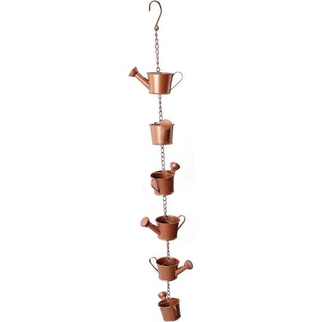 Chaîne de pluie pour bouilloire, élégante et stable, en métal, à suspendre pour la décoration de jardin.