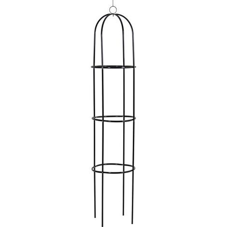 Rankhilfe Rank-Obelisk Garten Schlank Grün Metall 4 Erdspieße H 191 cm (1/2)