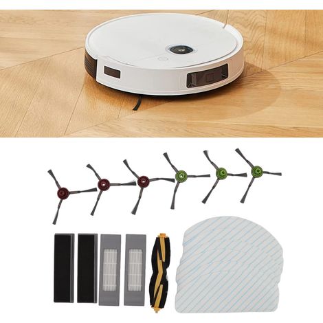 Komplettes Ersatzteilset für den Yeedi Vac 2pro Saugroboter – 1 Hauptbürste, 6 Seitenbürsten, 4 Filter, 6 Reinigungstücher (1/5)